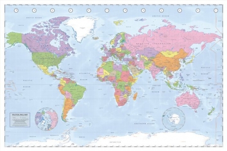 mapa świata plakat